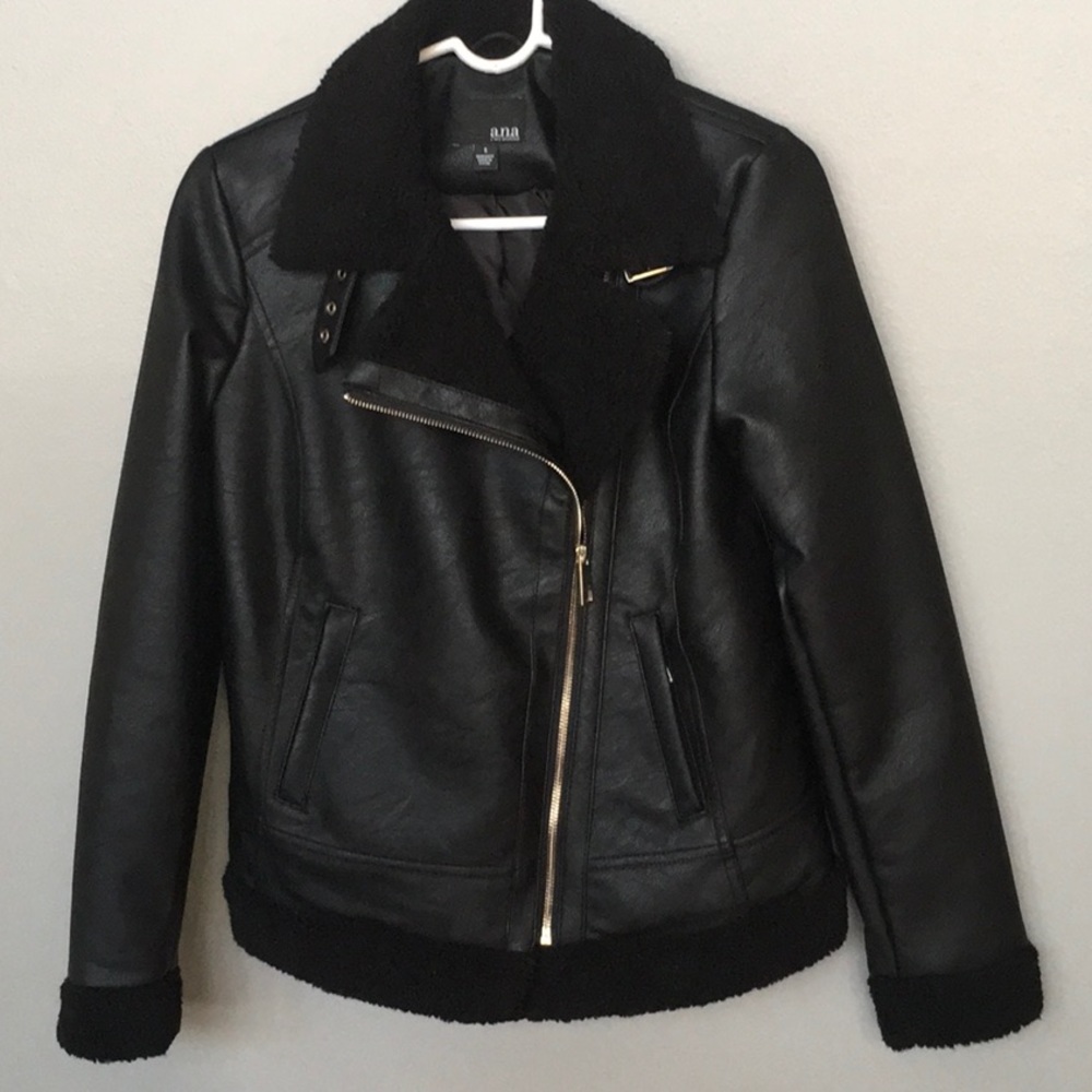 NWOT - a.n.a - Black Moto Coat